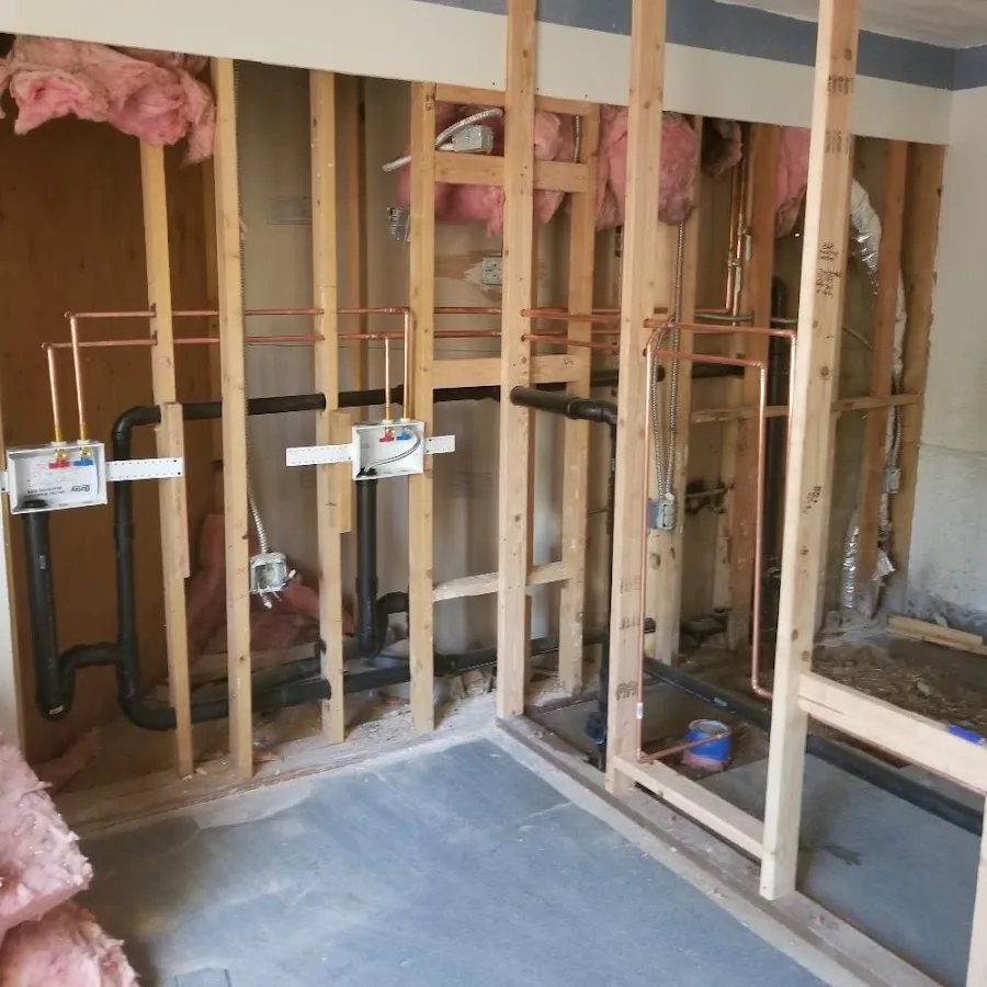 Copper pipe rough-in and plumbing installation in Cortland